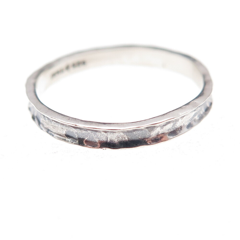 Silpada 925 Sterling Silver Vintage Hammered Stackable Band Ring Size 9 - Picture 4 of 8